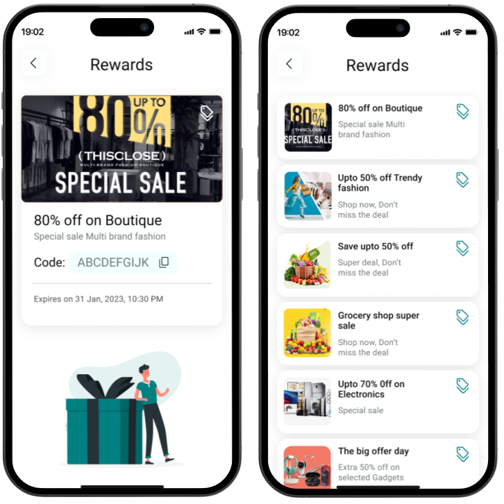 Mobile app screen